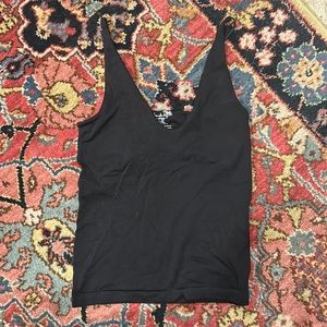 NWOT Free People Black Seamless V Neck Cami